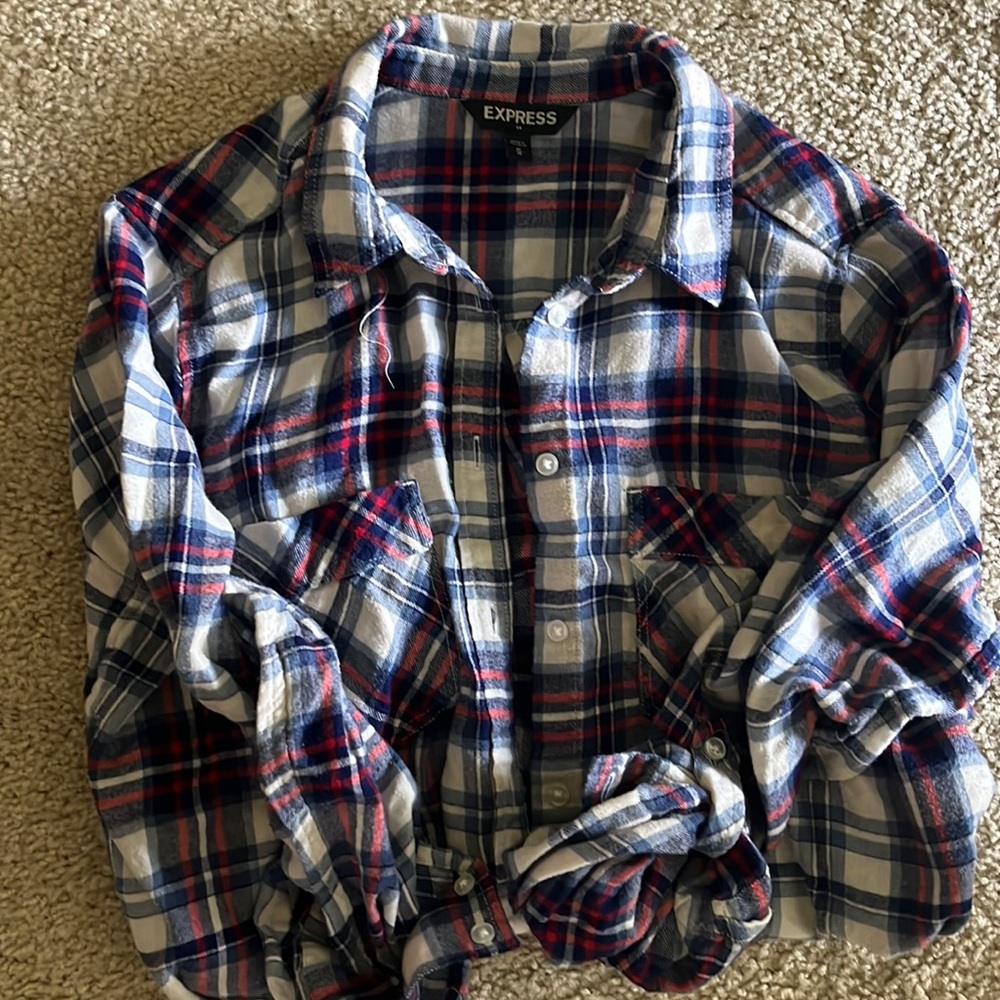 Plaid button down